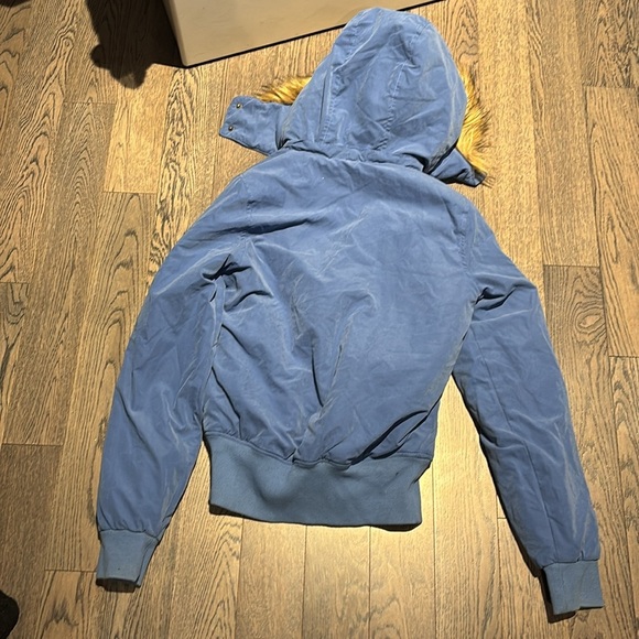 Bench Blue fur trim boy bomber puffer jacket Sz S - Picture 16 of 17